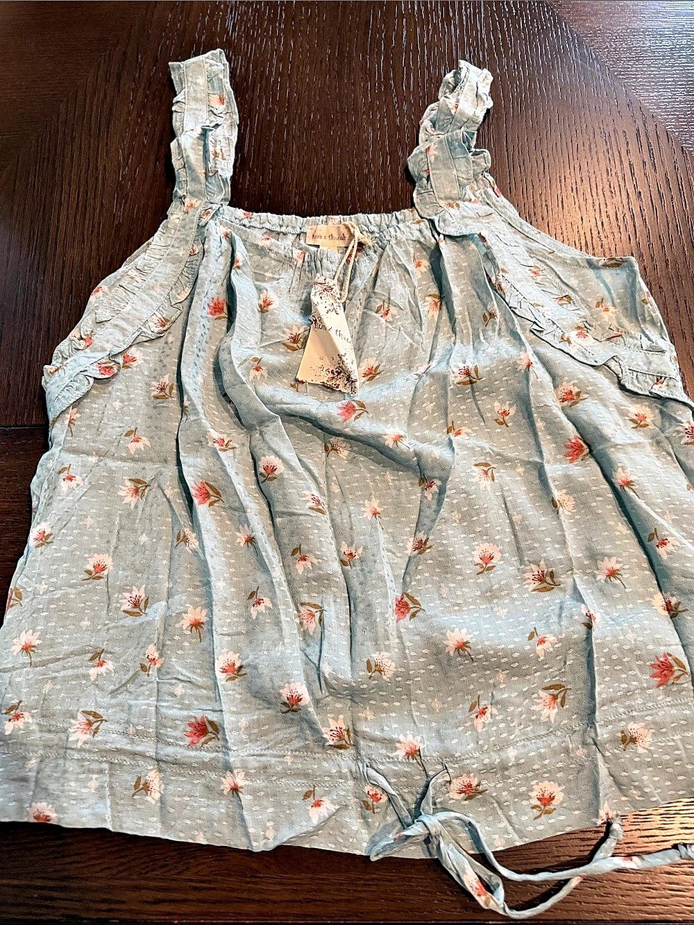 Nan & Thread Floral Mini Dress in Blue & Pink NWT
